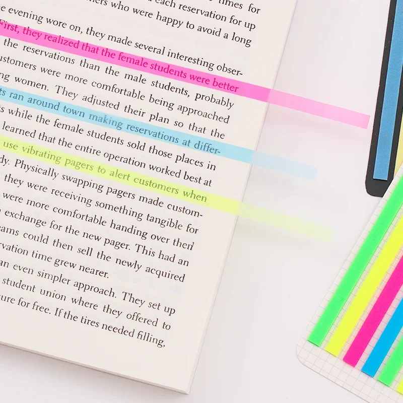 160/Pcs Reading Aid Hoogtepunt Sticker Transparante Fluorescerende Index Tabs Vlaggen Sticky Note Briefpapier School Kantoorbenodigdheden