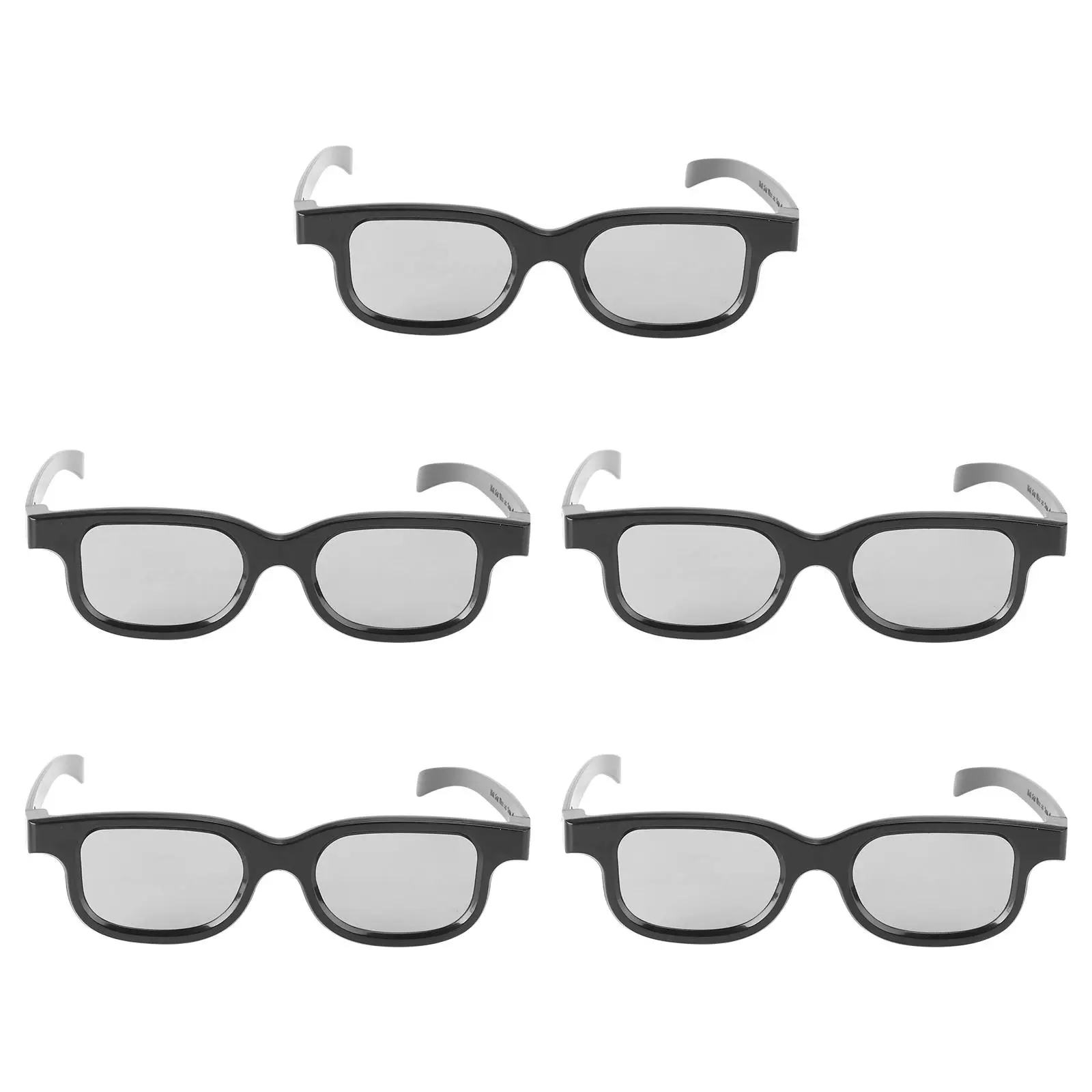 

5 Pairs 3D Glasses Adult Model of Game Video Simple for Gaming Movie Circular Polarized