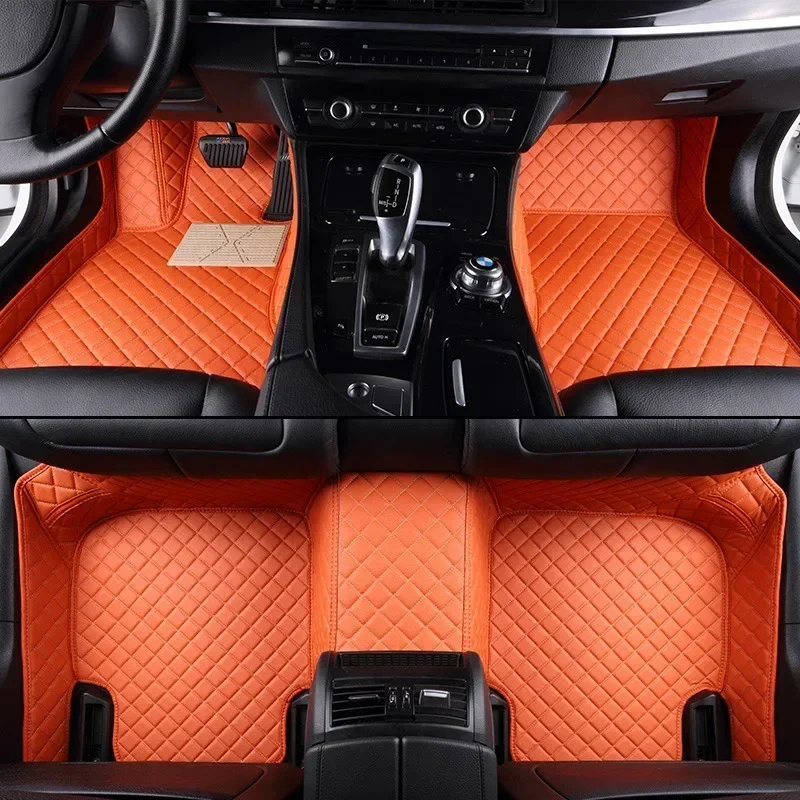 Full Set Custom Auto Luxury Leather Car Floor Mat For BMW E39 1996 1997 1998 1999 2000 2001 Car Mat    Floor Mats for Cars