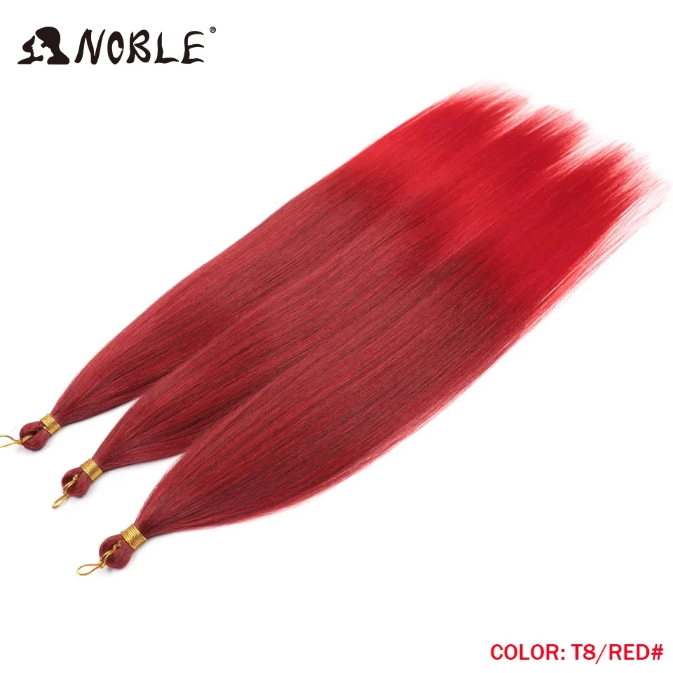 Noble Hair Ariel Glattes Pferdehaar Bündel Häkelzöpfe Synthetisches Flechthaar Ombre Braun Weiche Häkelhaarverlängerungen – Detail 14