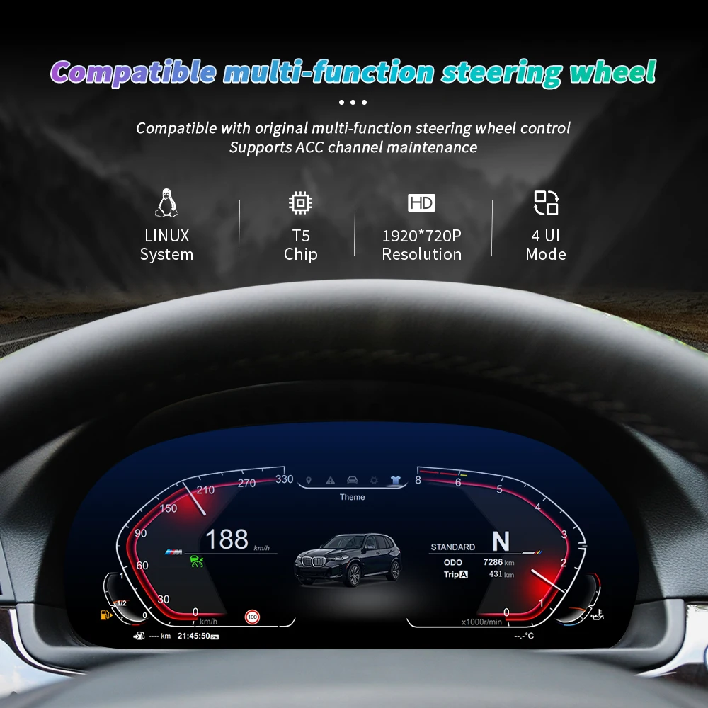 

12.3'' Digital Instrument Cluster for BMW F01 F02 F03 F04 2009-2015CIC/NBT Linux System Speedometer Car Dashboard