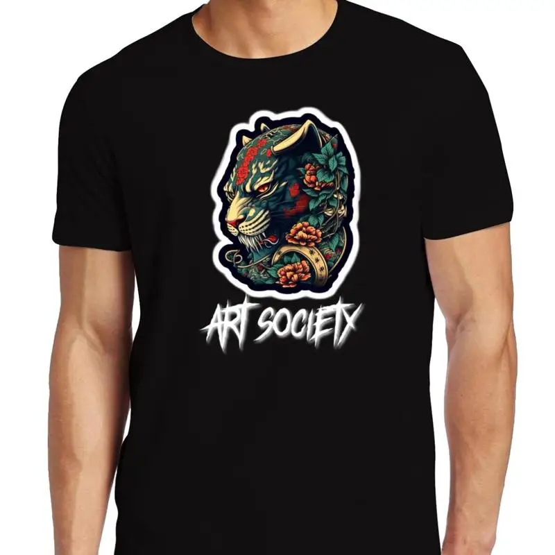 تي شيرت NEW Art Society PANTHER INKED VOL 1 أسود مقاس صغير 3XLARGE محدود