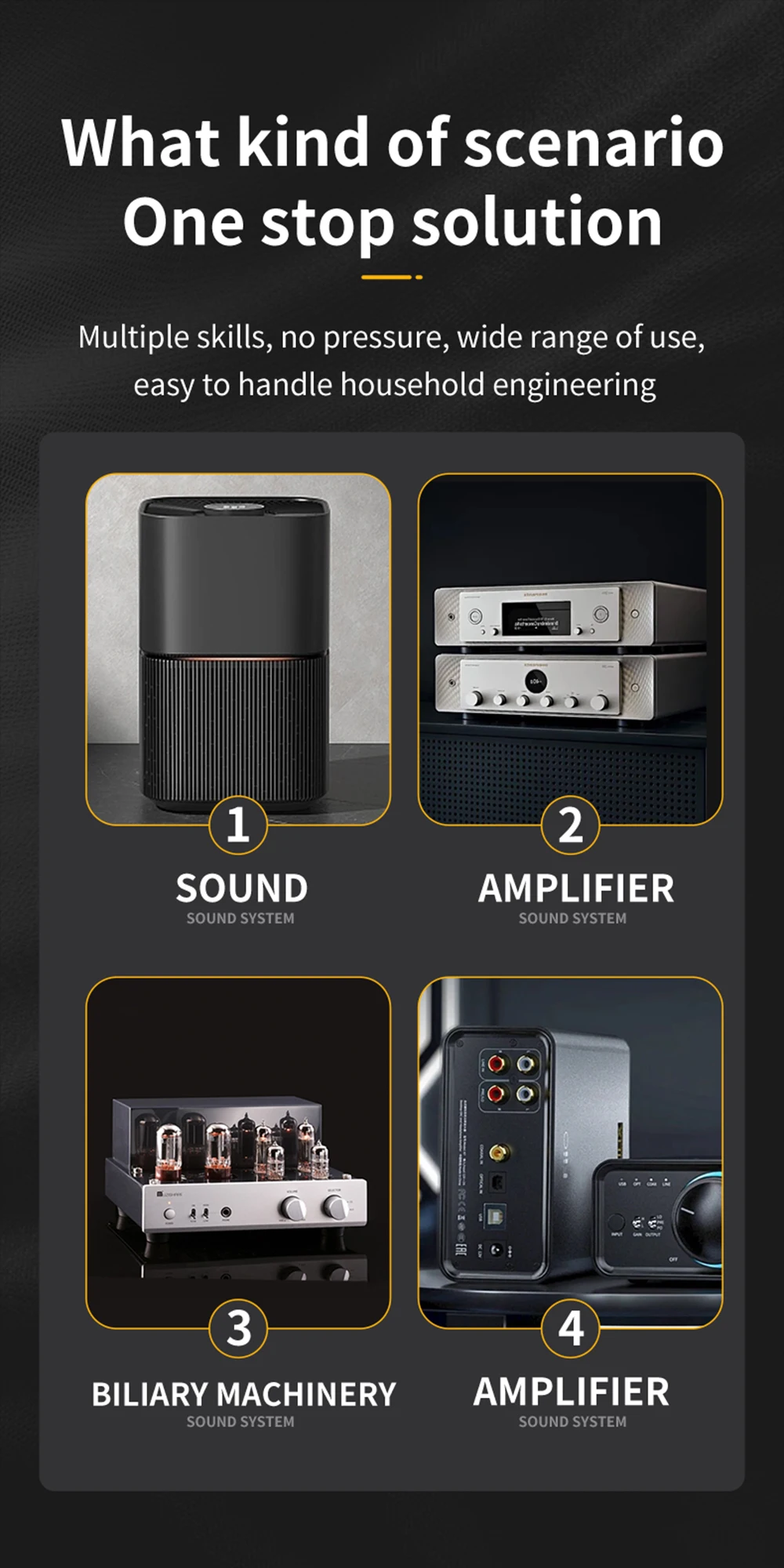 4-teiliger Audioverstärker aus Aluminiumlegierung mit Stoßdämpfer-Fußnägeln, Hifi-Fußpolster für Lautsprecher, CD, praktischer Fußmattenhalter – Detail 9