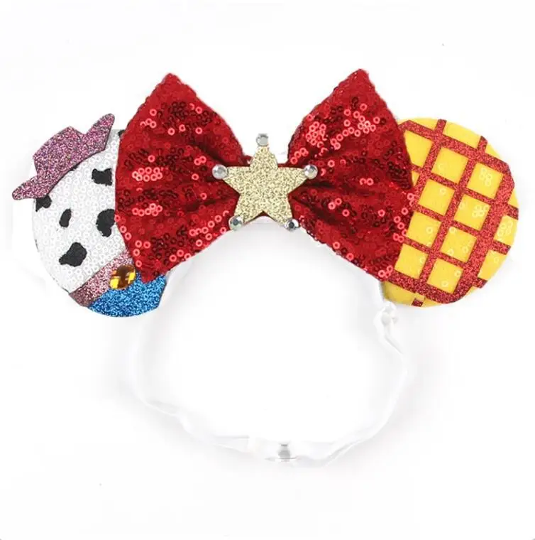 Adjusting Mickey Ear Elastic Headband Halloween Decoration Children\'s Nylon Headband Birthday Girl Hair Accessories