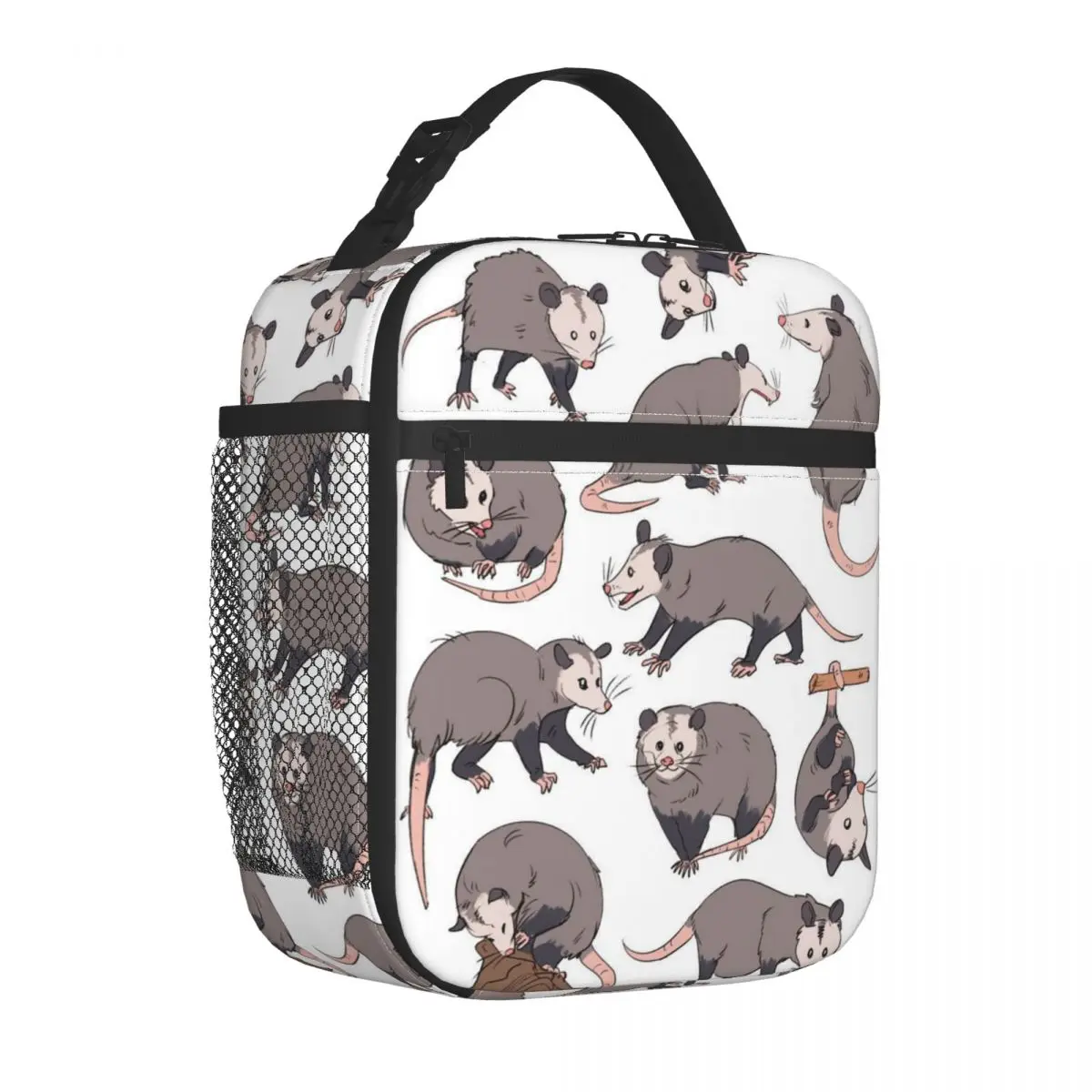 Kawaii Possum Opossum Insulated Lunch Bags Portable Animal Lunch Container Thermal Bag Tote Lunch Box School Travel Food Bag