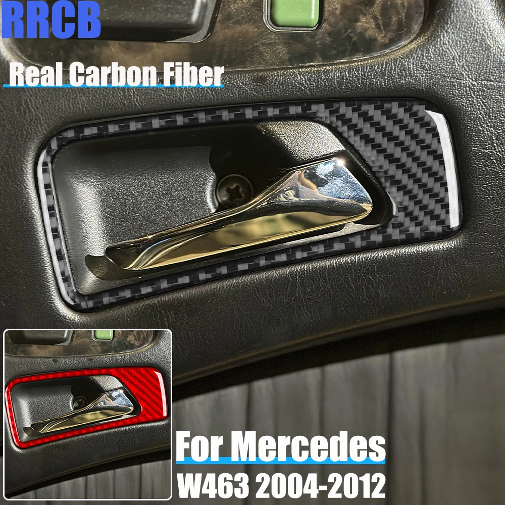 

Real Carbon Fiber Car Accessories Door Handle Soft Cover Sticker For Mercedes-Benz G Class W463 G500 G55 G63 G550 2004-2012