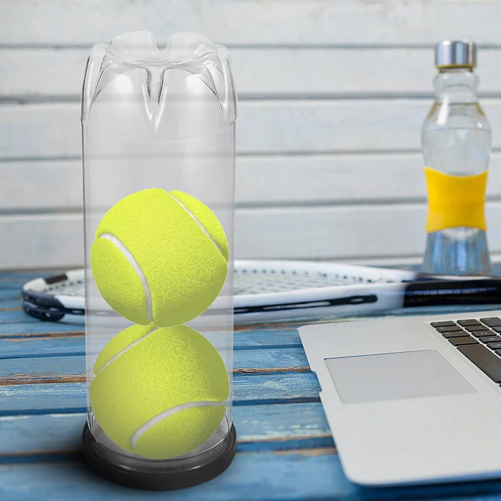 2 Pcs Tennis Cylinder Bottle Shape Bags Multifunction Portable Organizer Holder with Lid Pvc Practical Container