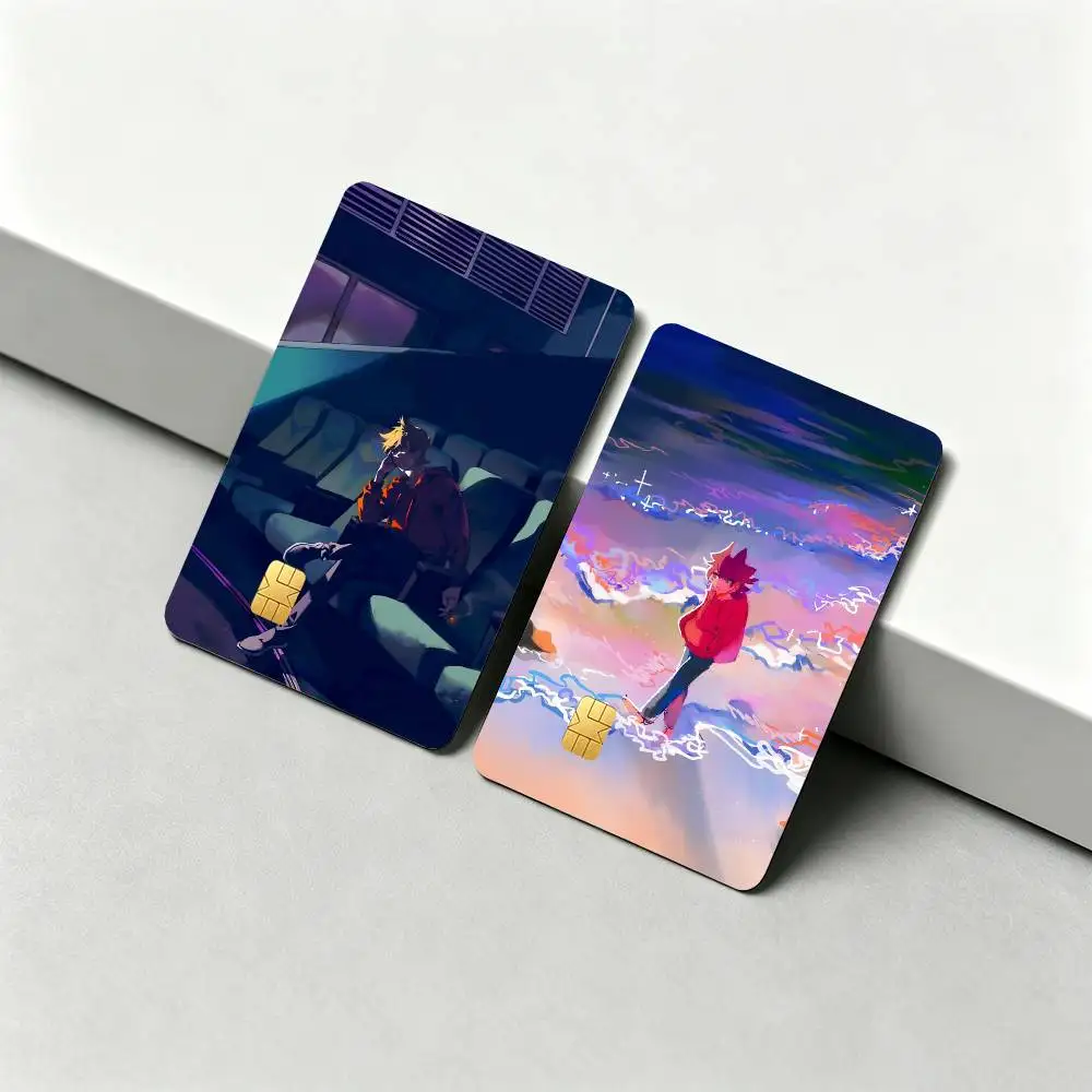 Funny E-Eddsworld T-Tord  1Set 4Pcs Card Skin Stickers, Waterproof Decorative Film for Credit Debit Bank Bus IC Cards
