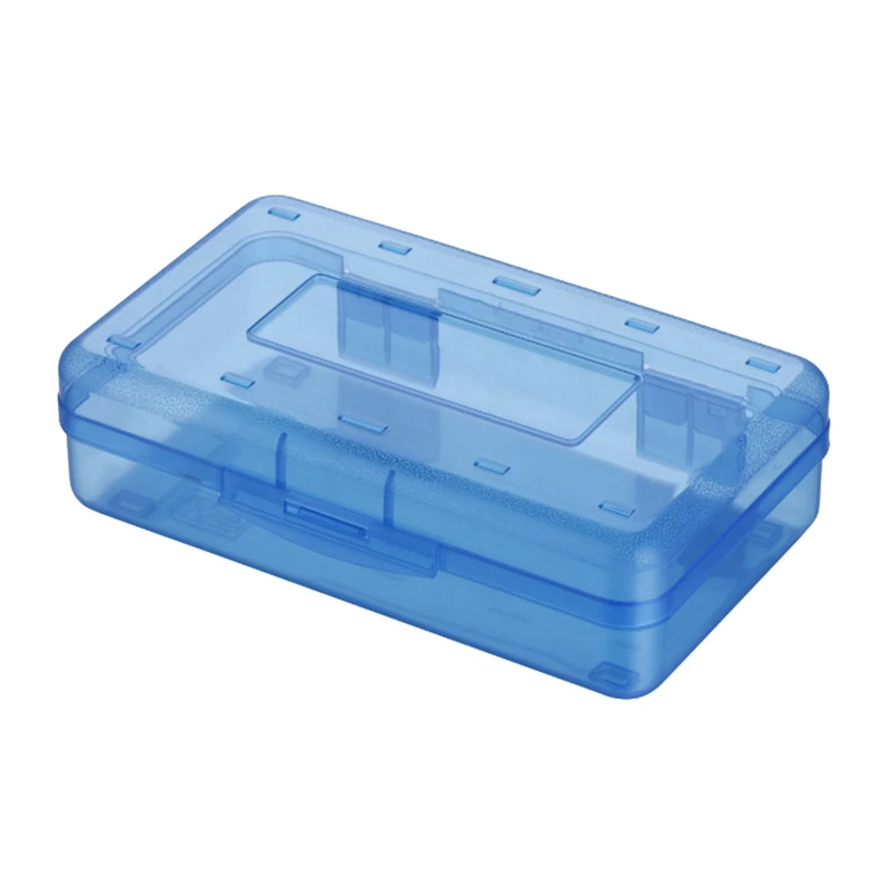 Plastic Translucent Pencil Box For Kids,Capacity Pencil Cases With Snap Tight Lid,Organizer For Pens Pencils