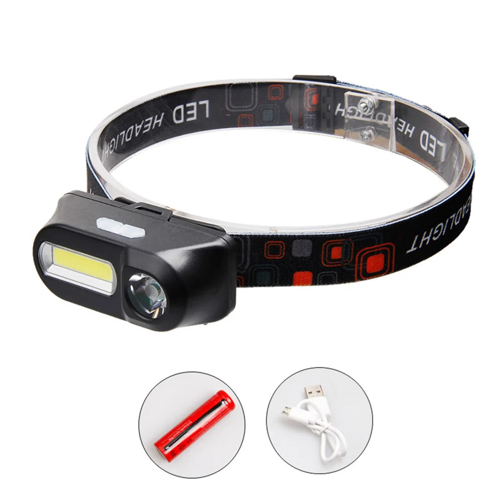 18650 Battery Strong Light COB Lamp Beads Multi-function USB Interface Charging Forehead Light Induction Outdoor Emergency Torch