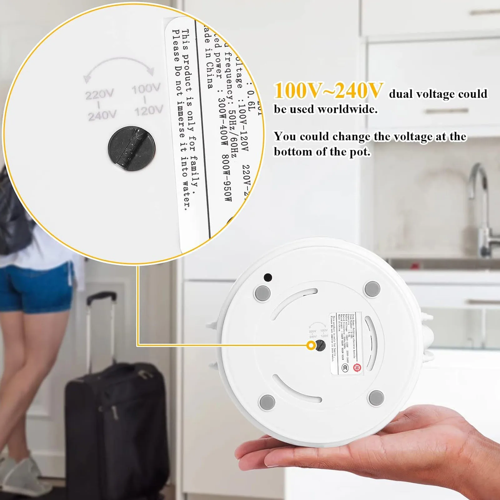 Fogão elétrico dobrável de silicone de dupla tensão de aquecimento rápido fogão elétrico multifuncional