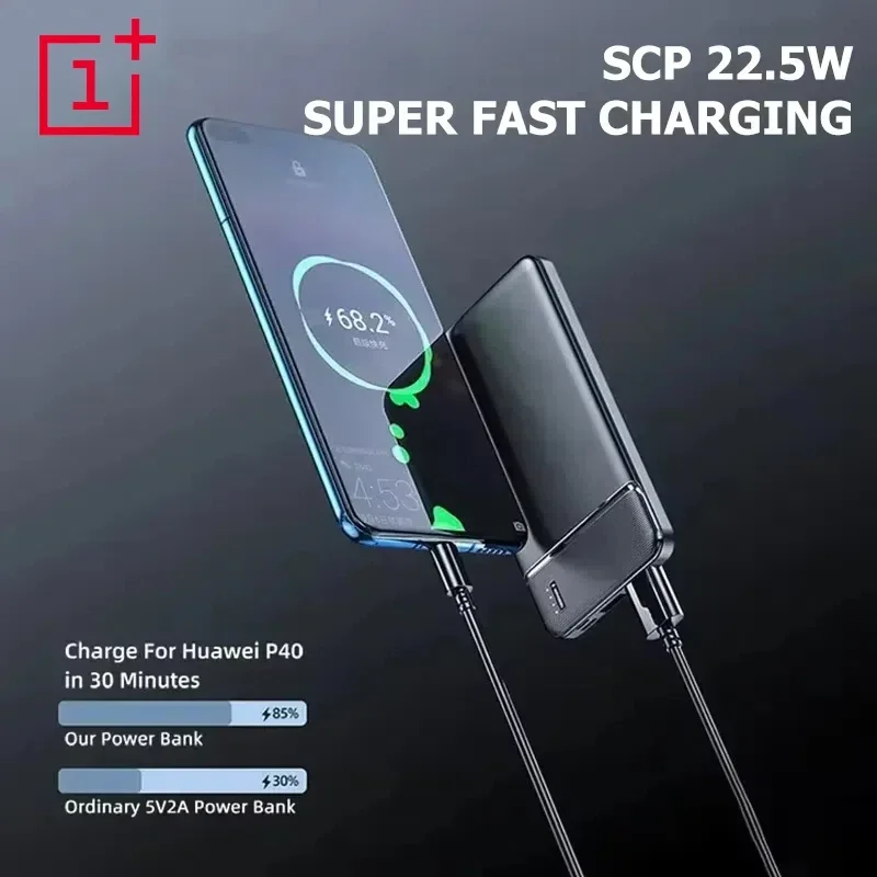 Oneplus 50000mAh قوة البنك PD22.5W شحن سريع شاحن محمول بطارية خارجية عالية السعة Powerbank آيفون سامسونج
