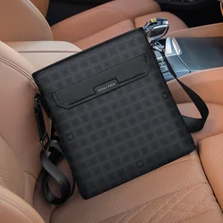 Men Custom PVC fabric crossbody bag New business casual bag vertical shoulder bag commuter backpack