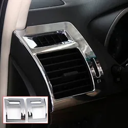 For Toyota Land Cruiser 150 Prado LC150 FJ150 2010-2017 Interior Air Conditioner Vent Cover Trim ABS Chrome Car Accessories 2PCS