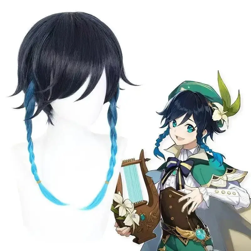 Bear's Den Genshin Impact Anime Twenty Venti Cosplay Wig Cloak Uniform Costumes for Women Dress Role Play Clo New 2025