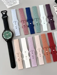 Leopard Engraved Strap For Samsung Galaxy Watch 7/6/4/classic/5/pro/Active 2 20mm sport silicone Bracelet Huawei gt 4-3-2e band