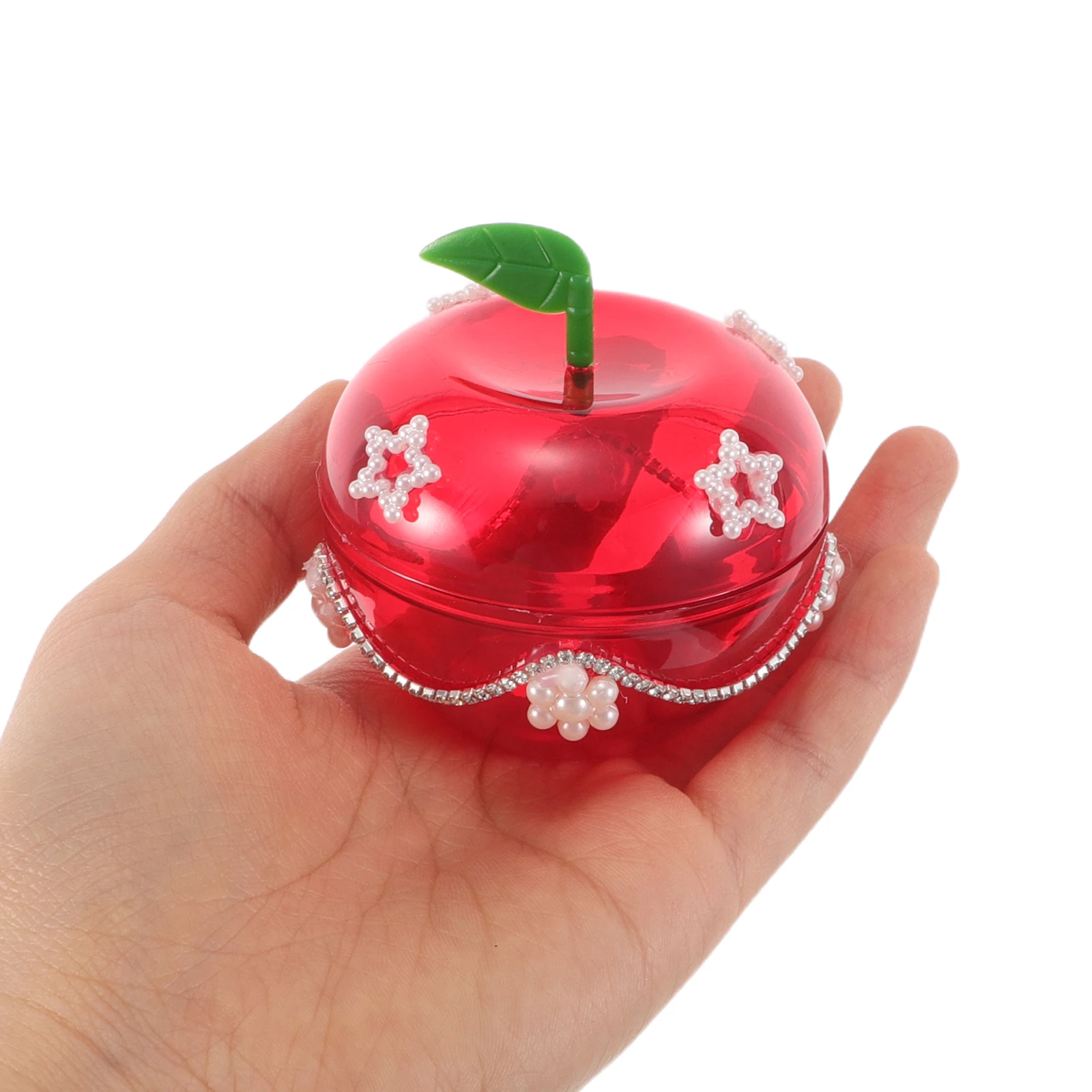 

6 Pcs Christmas Candy Box Red Acrylic Packaging Chocolate Storage Jar Holiday Party Wedding Favor Container for Gifts