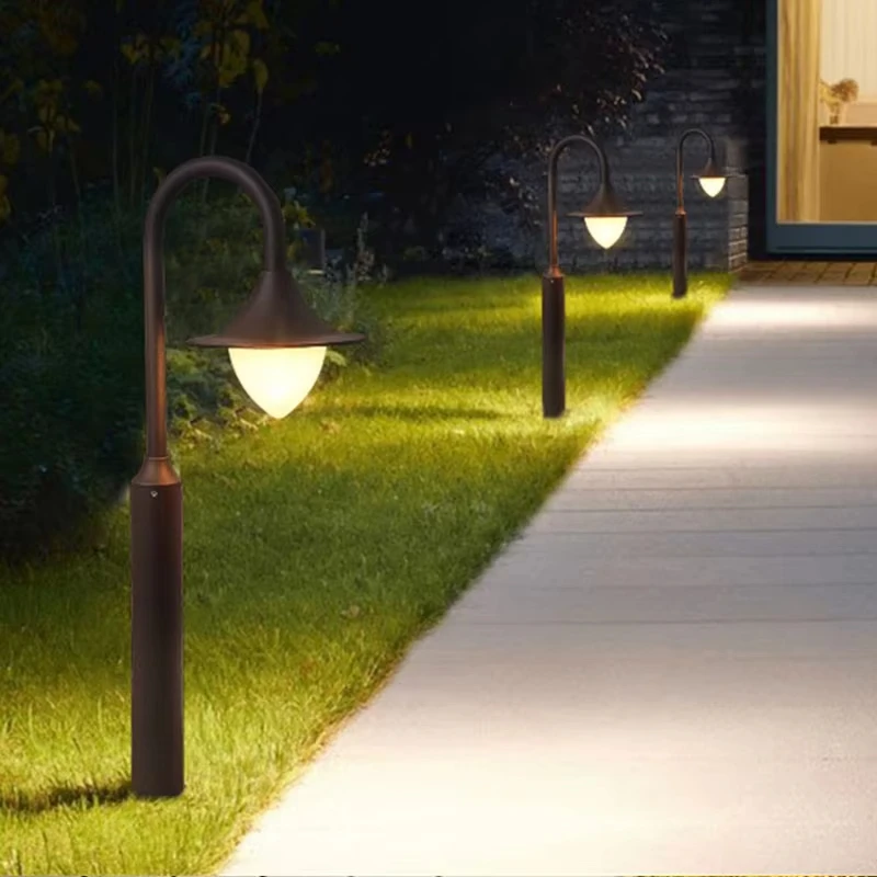 Contemporary Outdoor Street Lamp LED Electric Waterproof Villa Garden Courtyard District Residential Quarters Lawn Lamp