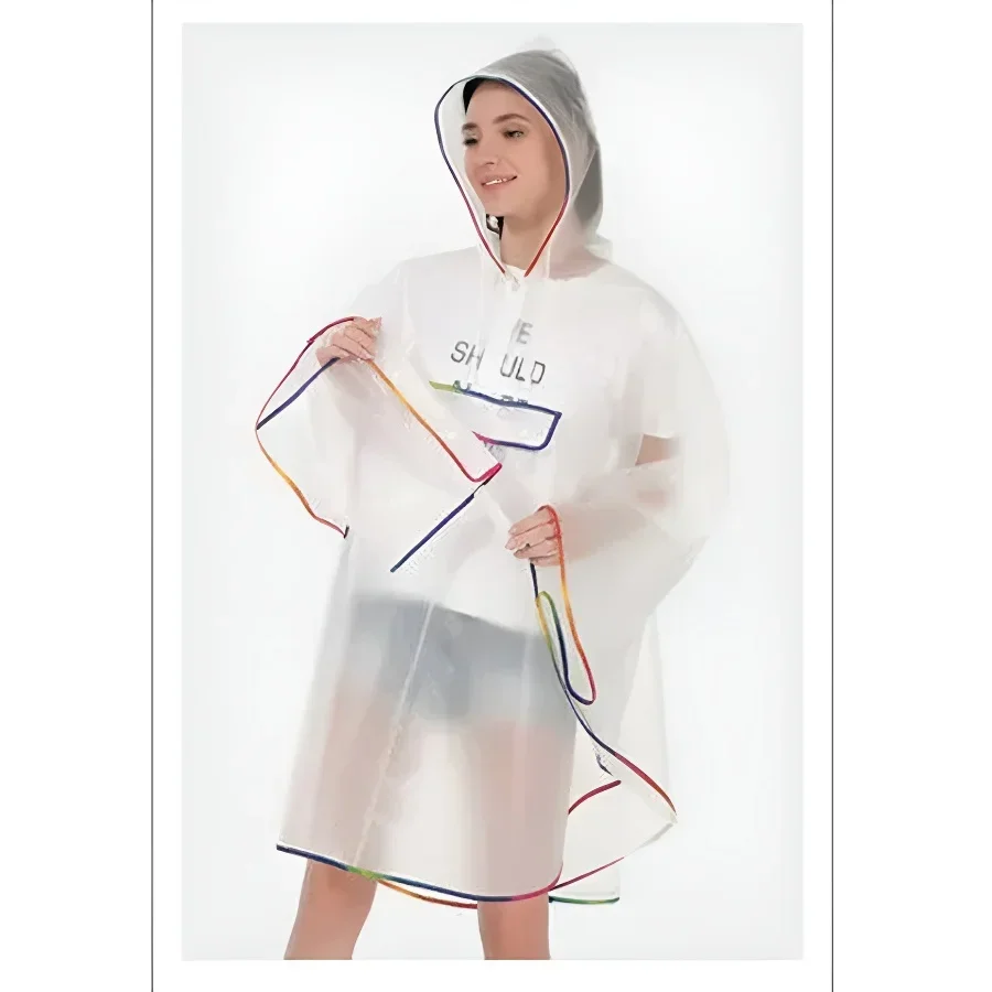 

Womens Cycling Bike Raincoat Rain Cape Poncho Hooded Rain Coat Mobility Scooter Cover Lightweight Compact Reusable for Adults