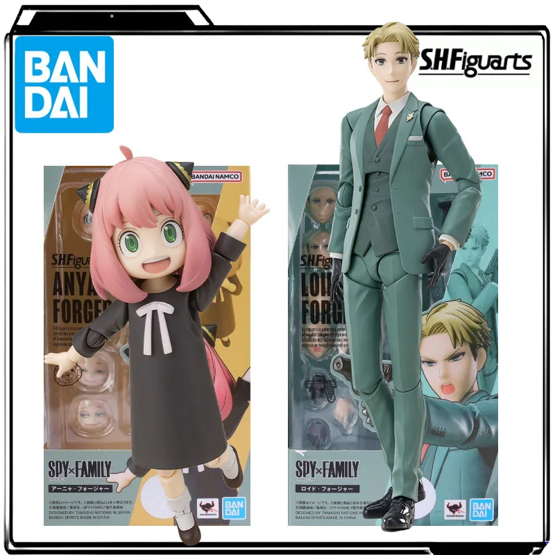 

Bandai Genuine S.H.Figuarts Anime Figure Anya Forger & Loid Forger Action Figure Toys for Boys Kids Gift Collectible Model