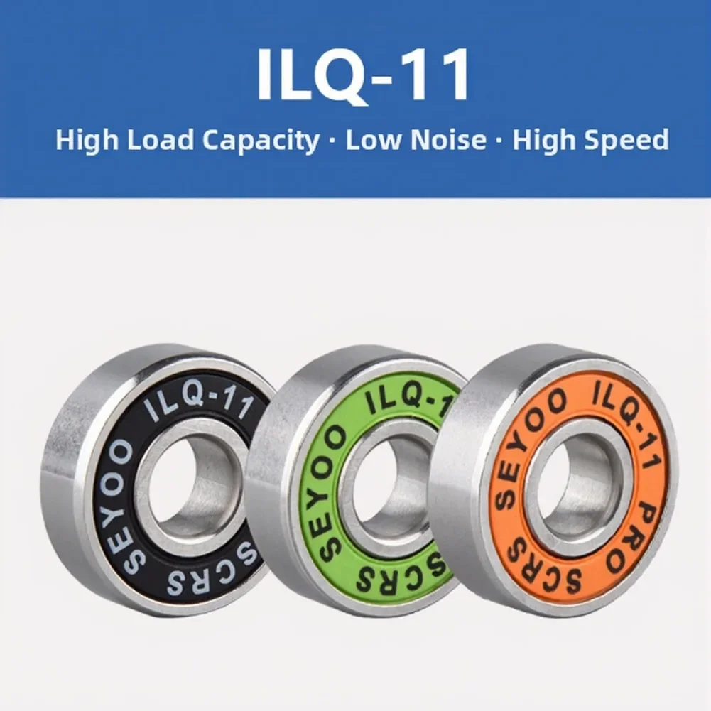 8pcs Roller Skate Bearings 608RS ILQ-11 ABEC-9 Chromium Bearing Steel Miniature Ball Bearings Leisure-Scooter Accessories