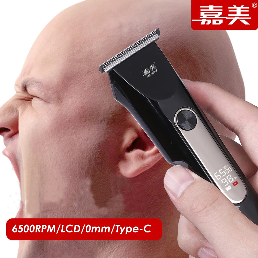 Jame 96X2 Professional USB Rechargeable Hair Clipper Electric Hair Trimmer Beard Shaving Machine 0mm Men Barber Haircut Tool