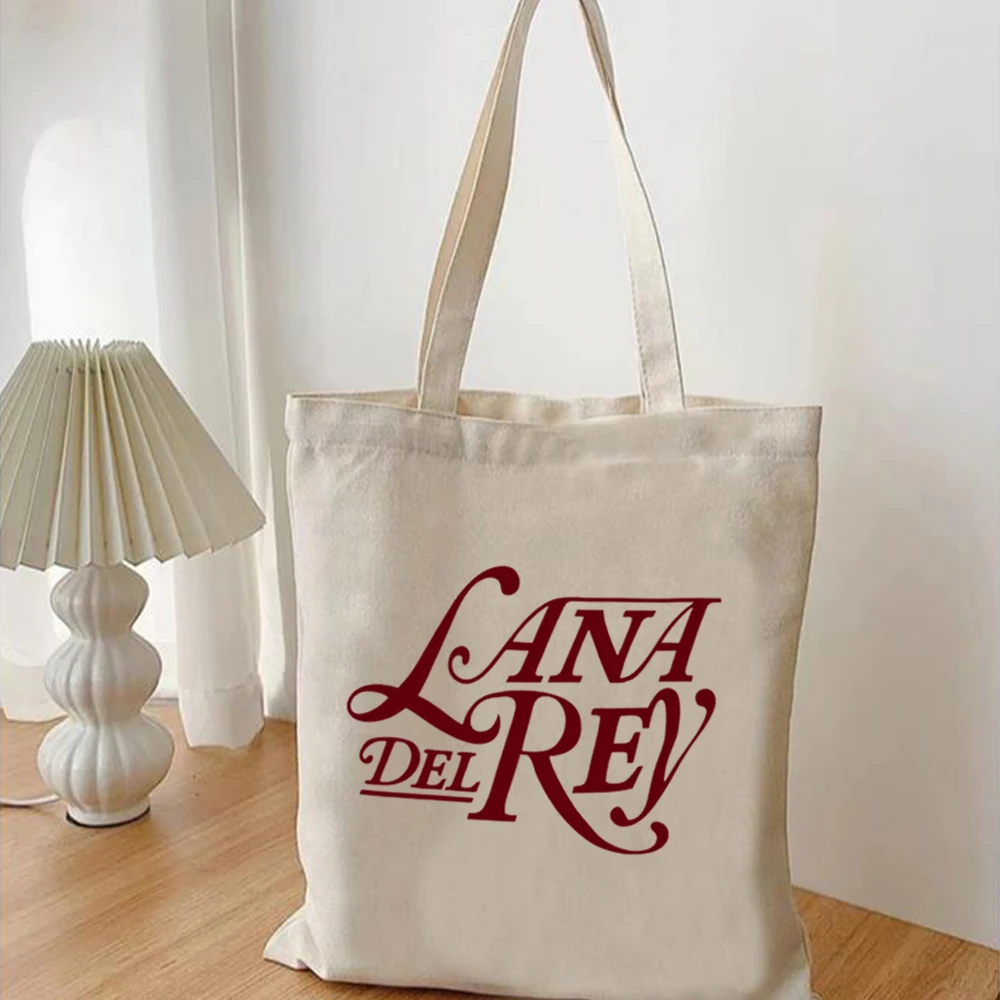 Lana Del Rey Tote Bag Born to Die Cinnamon Girl Ultraviolence Lana del ray logo Aesthetic canvas shopping bag Merch