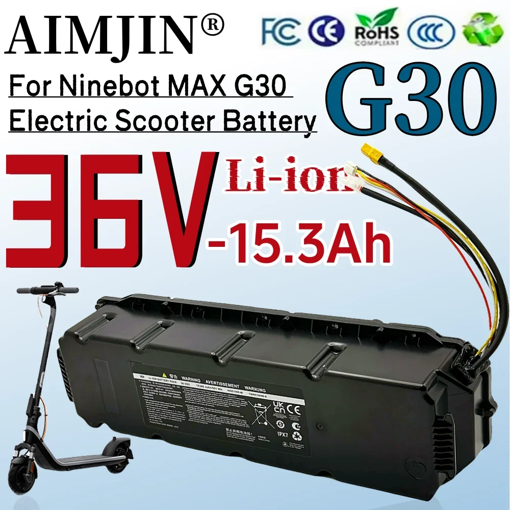 

High Quality Original 10s6p 36V 15300mAh Li-ion Battery Pack For Ninebot G30 MAX Electric Scooter Special Battery