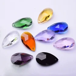 5pcs 22x13mm Teardrop Faceted Crystal Glass Loose Pendant Beads for Jewelry Making DIY Curtain