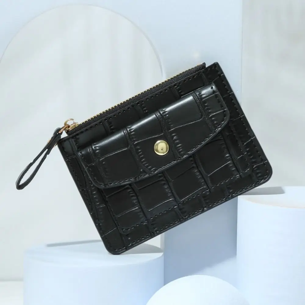 Holder Fashion Money Bag Short Handbag Zipper Crocodile Pattern PU Leather Women Coin Purse Korean Card Holder Purse Wallets