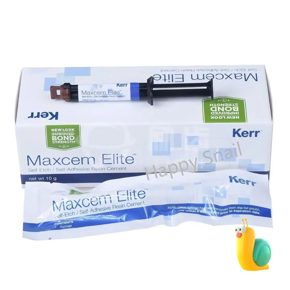 Kerr Maxcem Elite Self-Etching Self-Adhesive Double Curing Resin Cement 5g X 2Pcs/Box Dental Adhesive Cement 33872/33873