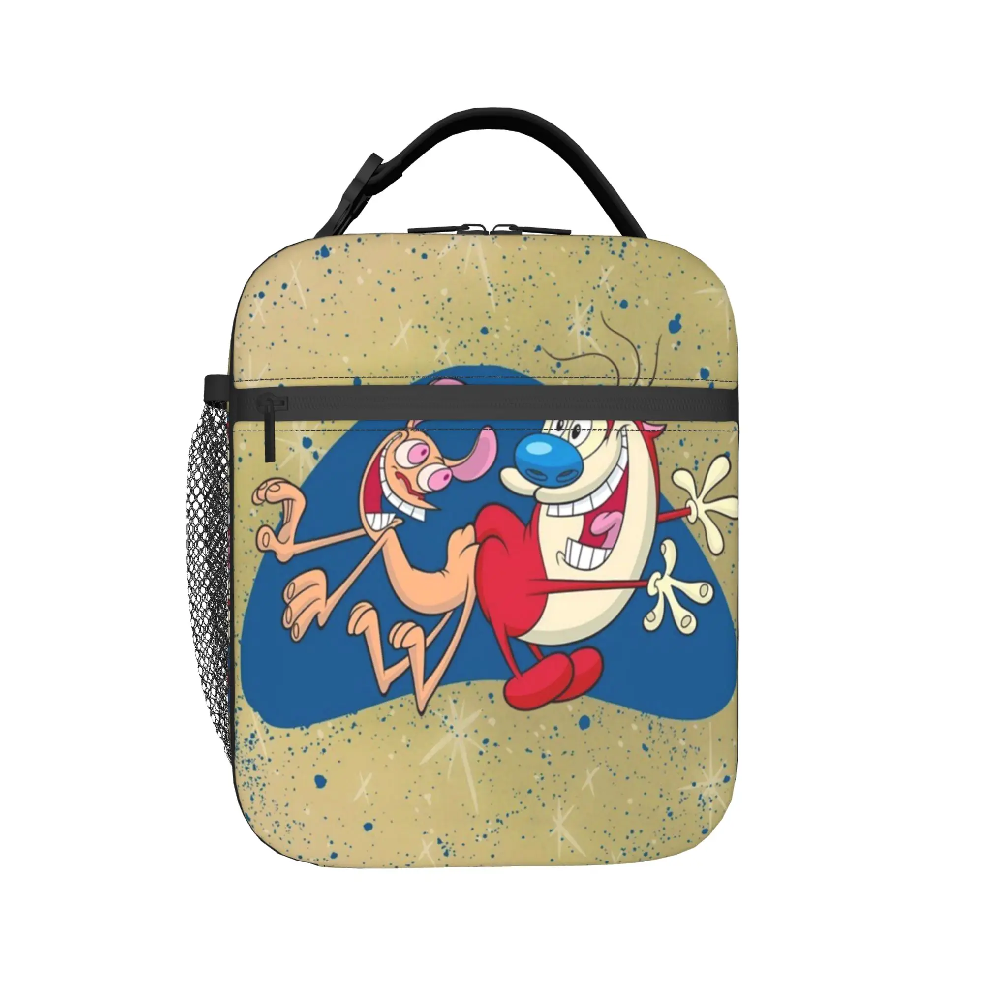 Lunch Box  Duo Rucksack Ren & Stimpy  Merch  Lunch Food Box Unique Design Thermal Cooler Bento Box For School