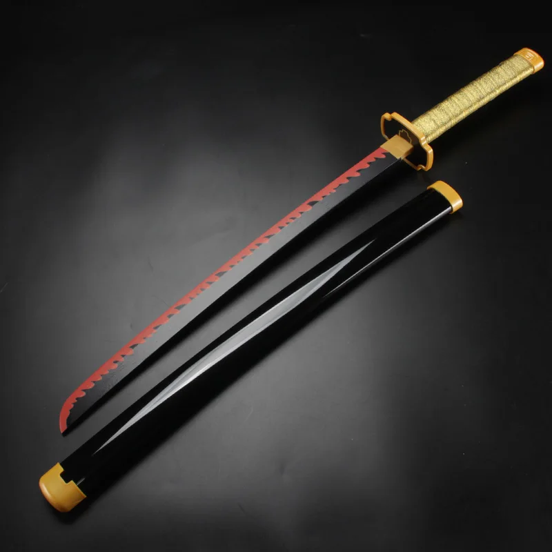 애니메이션 귀멸의 칼날 카타나 장식용 수집품 선물 코스프레 검 (벨트 & 스탠드 포함)