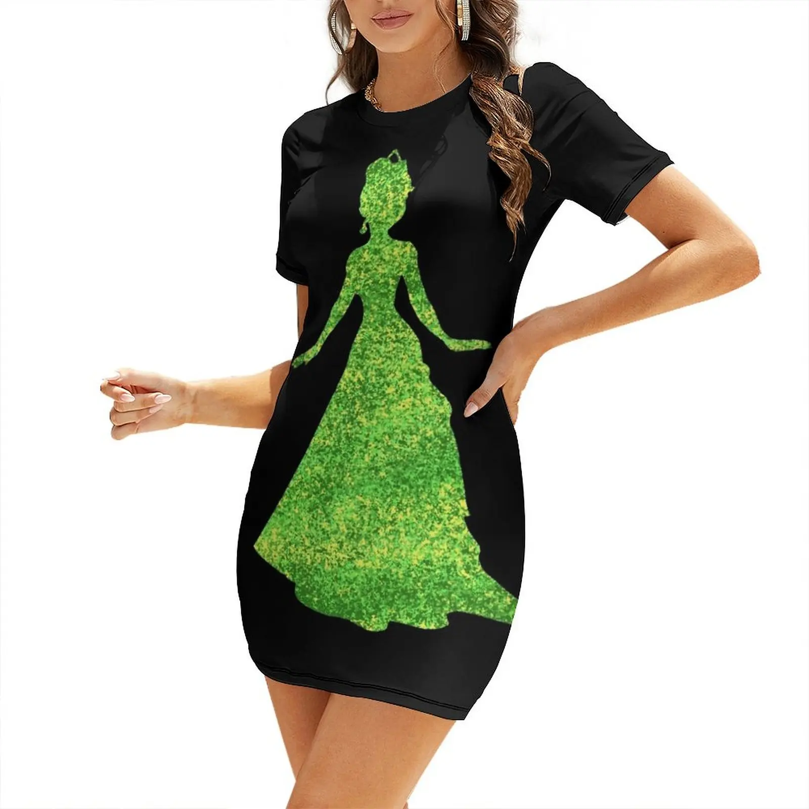 

Frog Princess Inspired Short-Sleeved Dress summer dress womens 2025 Woman clothes women's evening dress 2025
