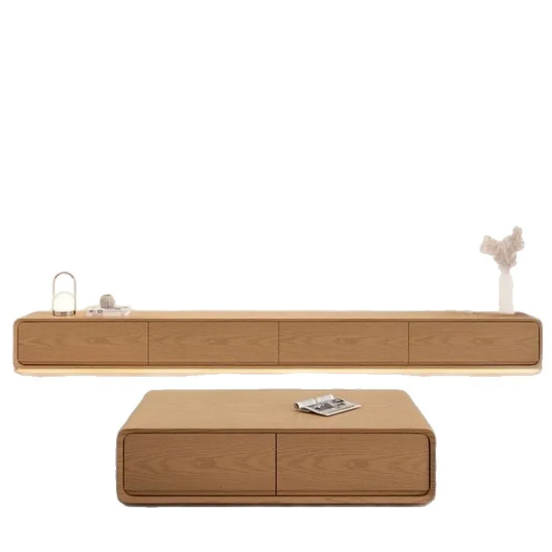 

Japanese-style simple coffee table combination Modern small apartment living room household TV cabinet combination