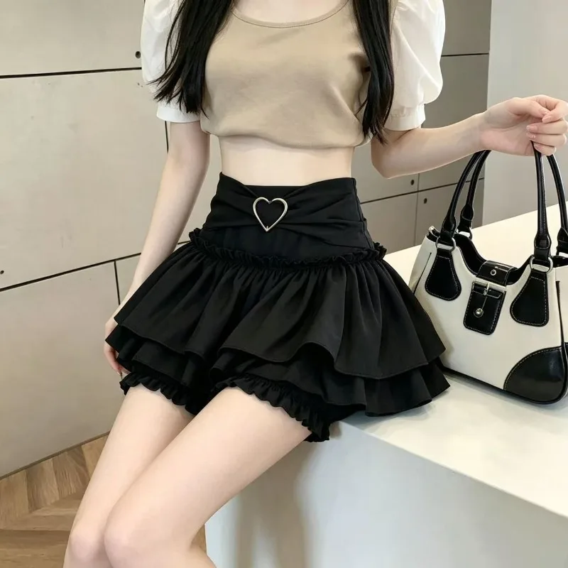 Fashionable Casual Fluffy Cake Short Skirt for Women Summer Ballet High-Waist Slim Fit Anti-Exposure Versatile Half Skirt
