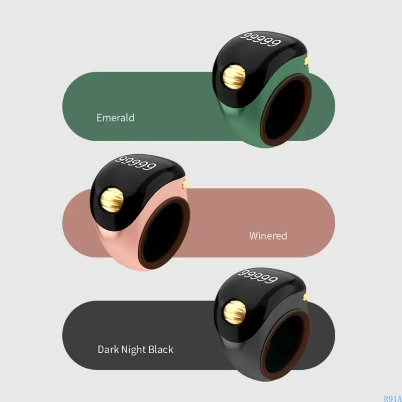 R91a маленькие цифровые тасбих Zikr кольца 3 размер смену водонепроницаемые молитвенные встречные стойки