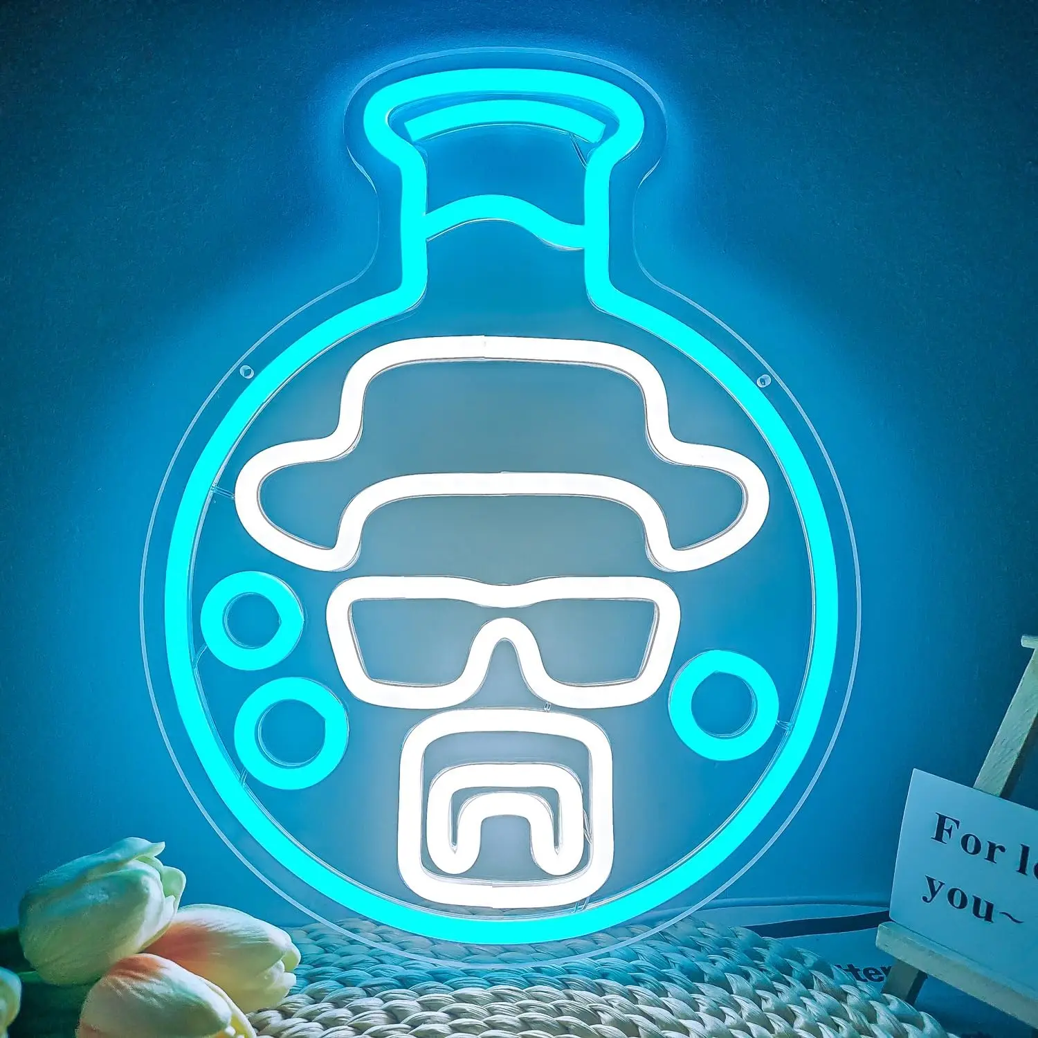 

Breaking Bad Neon Sign Heisenberg Neon Light Dimmable USB Powered for Room Bedroom Bar Party Wall Decor Gifts for Friend
