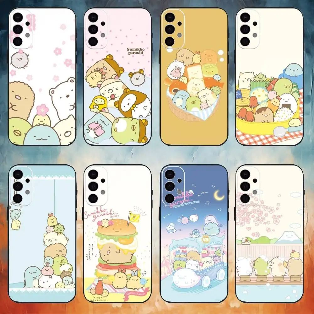 

S-Sumikko Anime G-Gurashi Phone Case For Samsung S25,S24,S21,S22,S23,S30,Ultra,S20,Plus,Fe,Note,10,9,5G Black Cover