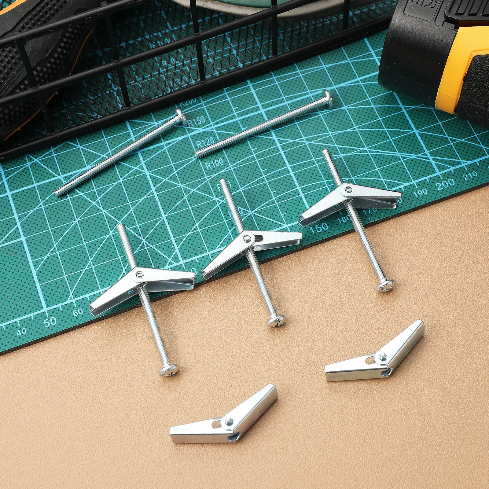 

20 set Nut Kit For Heavy Items Metal Drywall Anchors Screws Set Heavy Duty Toggle Secure Wall Installation Hanger Bolts Toggle