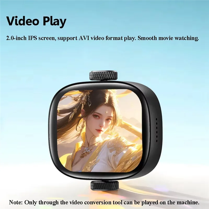 64GB Mini Touch Screen Bluetooth5.3 MP3 Player Hifi Lossless Walkman Music Video Player Recorder With Alarm Clock-A74Z
