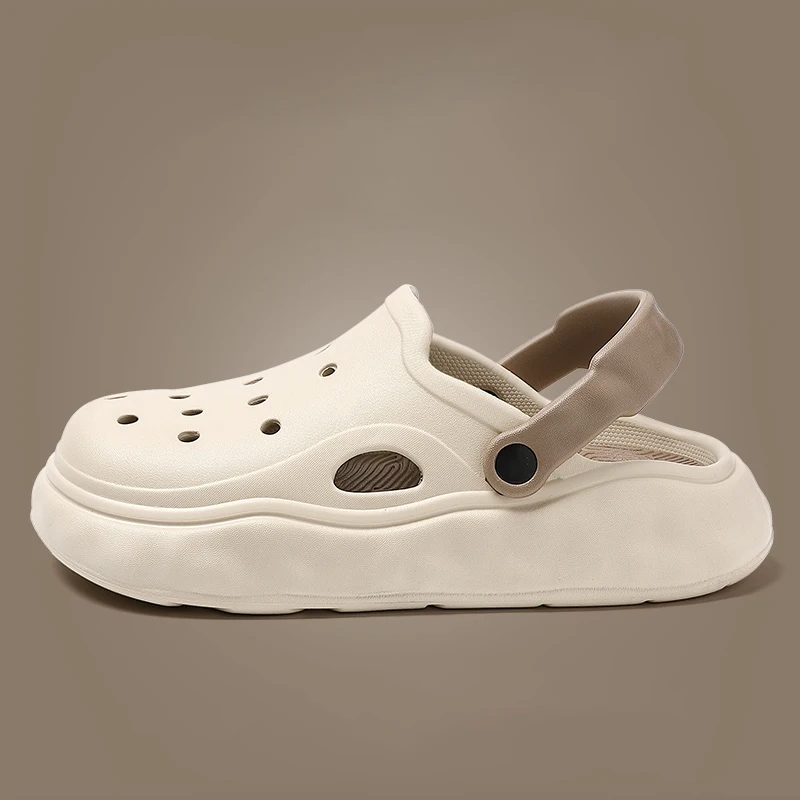QYCKABY-sandalias de verano de calidad para hombre, zuecos informales, sandalias de jardín, zapatillas de playa, zapatillas de exterior, bricolaje, dibujos animados