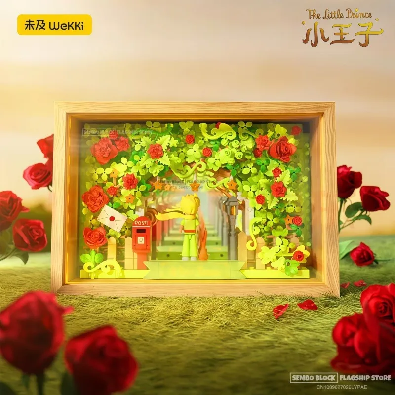 Il Piccolo Principe assemblato blocchi di costruzione cornice per foto kawaii giocattolo del fumetto modello ornamenti da tavolo regalo di festa per bambini