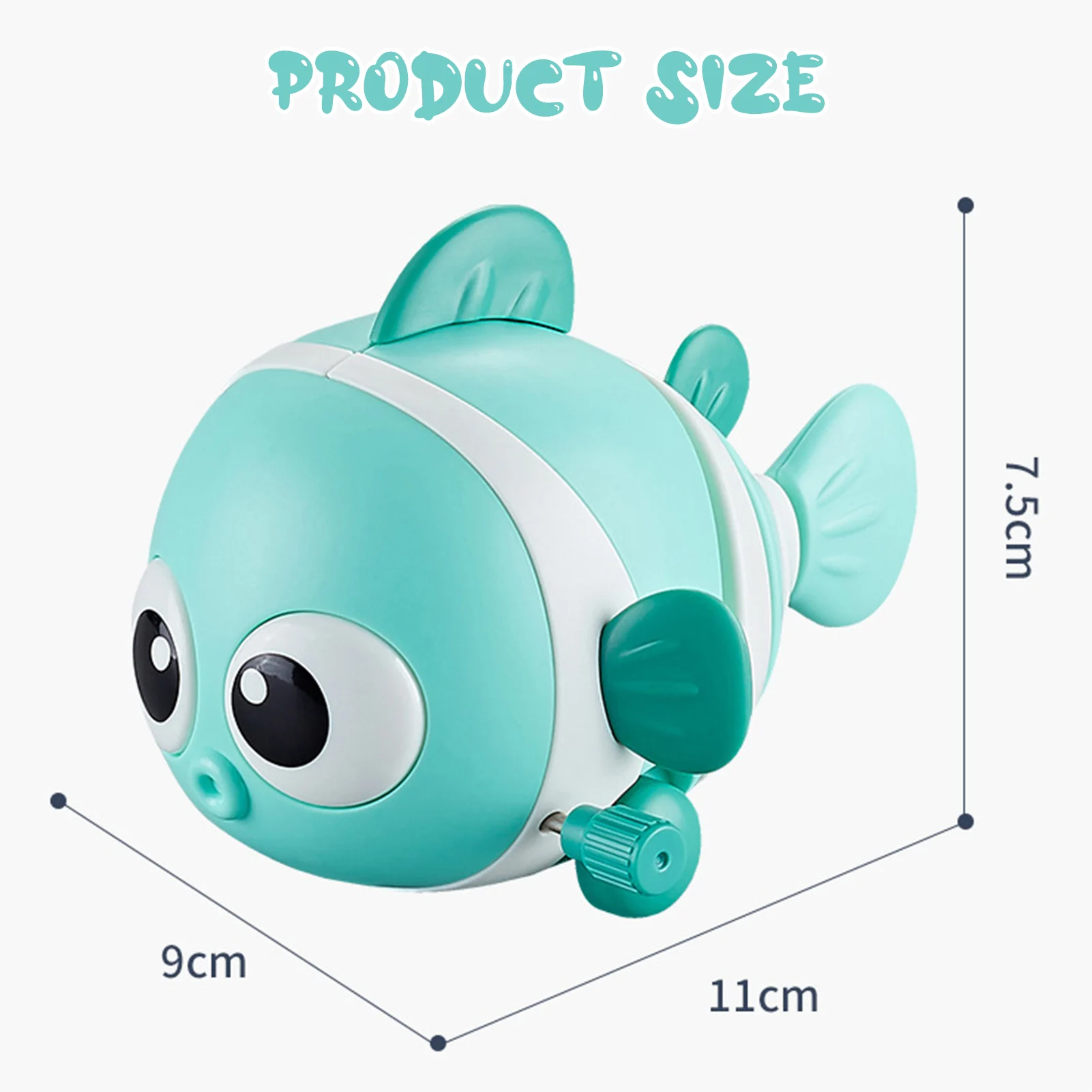 Clockwork Swinging Clownfish Toy For Kid Portable Fall Resistance Puzzle Toy Kids Party Favors Toy