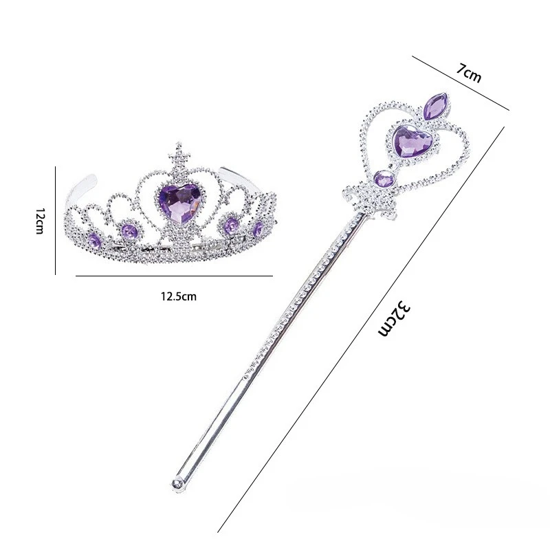 مينيسو أنيمي ديزني فروزن الأميرة ندفة الثلج تاج عصا سحرية بدلة الشعر اللعب إلسا آنا الدمى تأثيري الدعامة فتاة الاطفال الهدايا #6