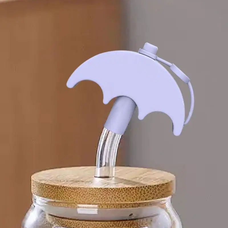 Straw Toppers For Tumblers 2pcs Dust-Proof Reusable Straw Tips Lids Silicone Caps Protector For Party Straw Accessories For