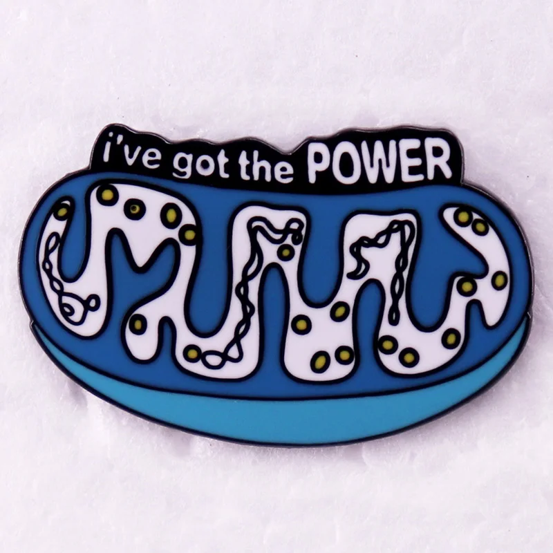 I've Got The Power Badge Funny Mitochondria Enamel Pin Brooches Science Biology Humor Jewelry Gift