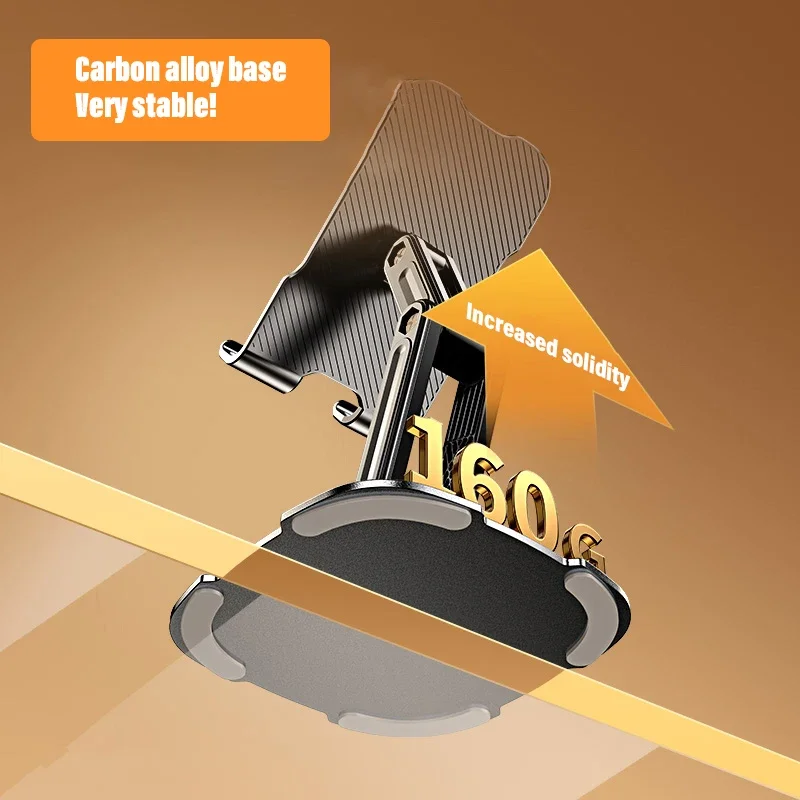 VIKEFON 360 ° 회전 책상 휴대폰 거치대 브래킷, 아이폰 15, 14, 삼성, 샤오미 접이식, 레이지 데스크탑, 조절식 스마트폰 스탠드