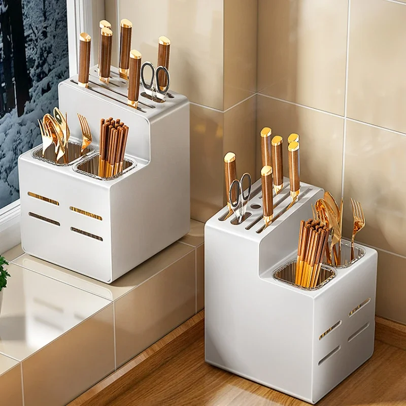 

Ящики для хранения палочек из нержавеющей стали, кухонная стойка для ложки, ножа, палочек для еды, настенная стойка для хранения ножей двойного назначения