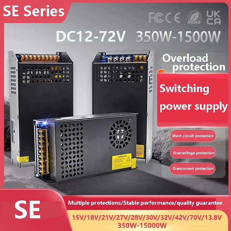 

DC power supply 1000W SE Series AC110/220V to 12V to 70V Switching power supply, industrial equipment motor transformer